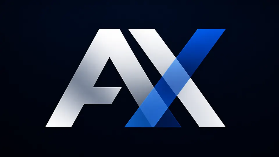 Axis overlapping letters logo generator result