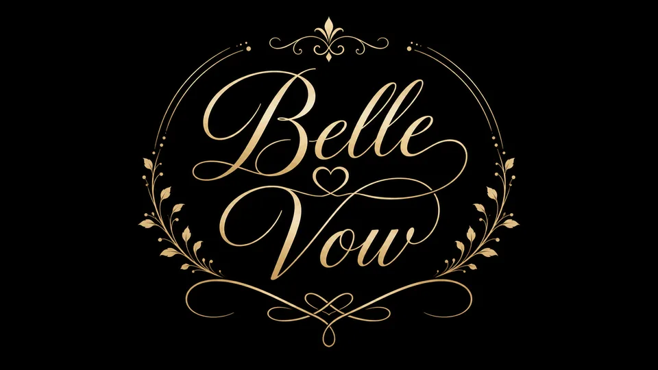 Calligraphy wedding name logo generator result