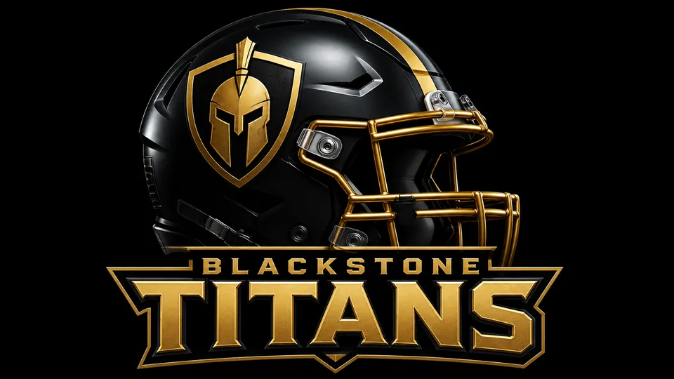 Blackstone Titans football helmet logo generator result