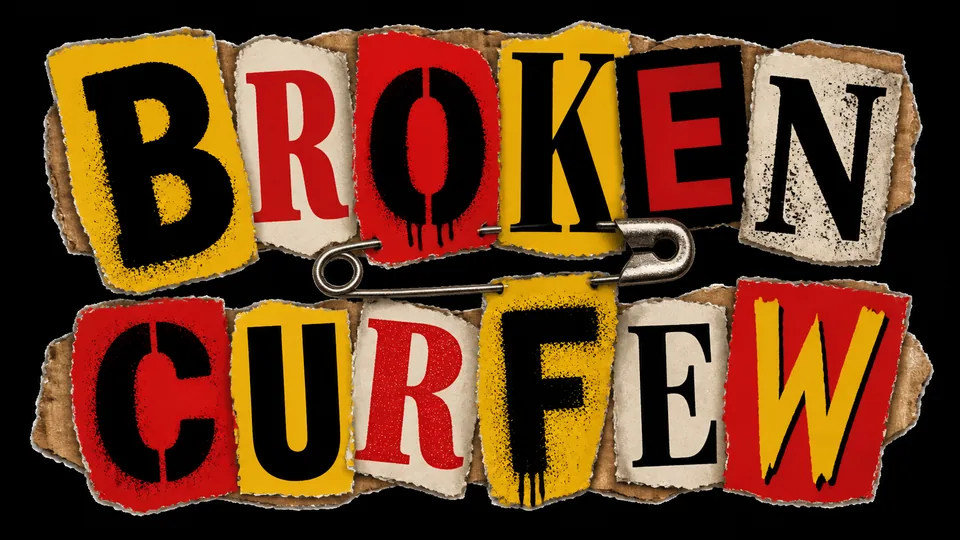 Broken Curfew punk rock band logos style