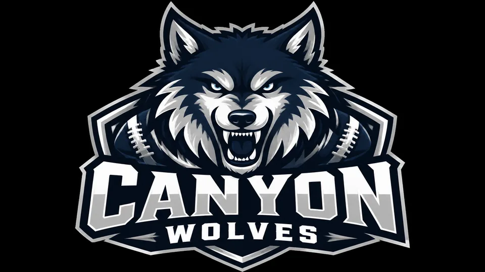 Canyon Wolves American football mascot logo