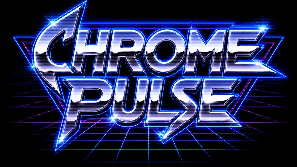 Chrome Pulse 80s retro band logo