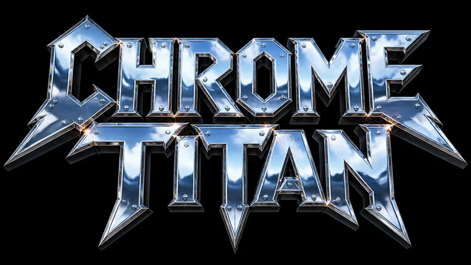 Chrome Titan chrome heavy metal band logo