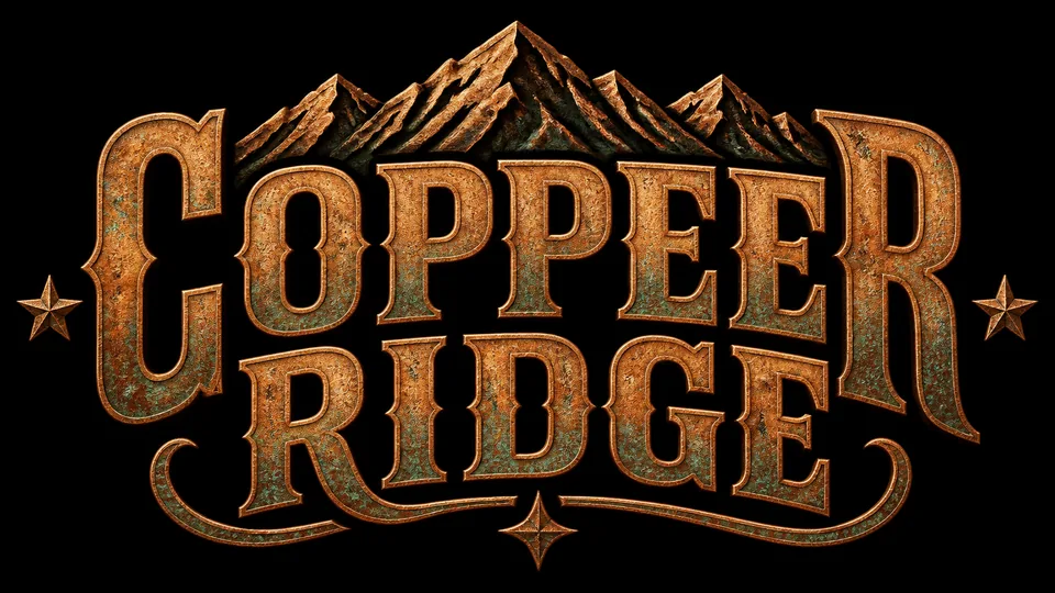 Copper Ridge country band logo design