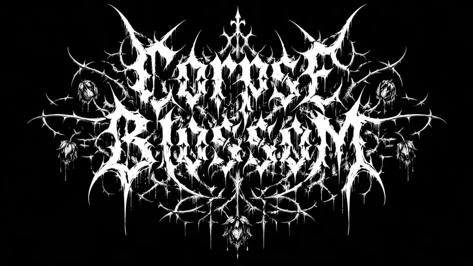 Corpse Blossom death metal logo generator result