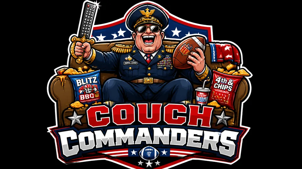 Couch Commanders funny fantasy football team logo