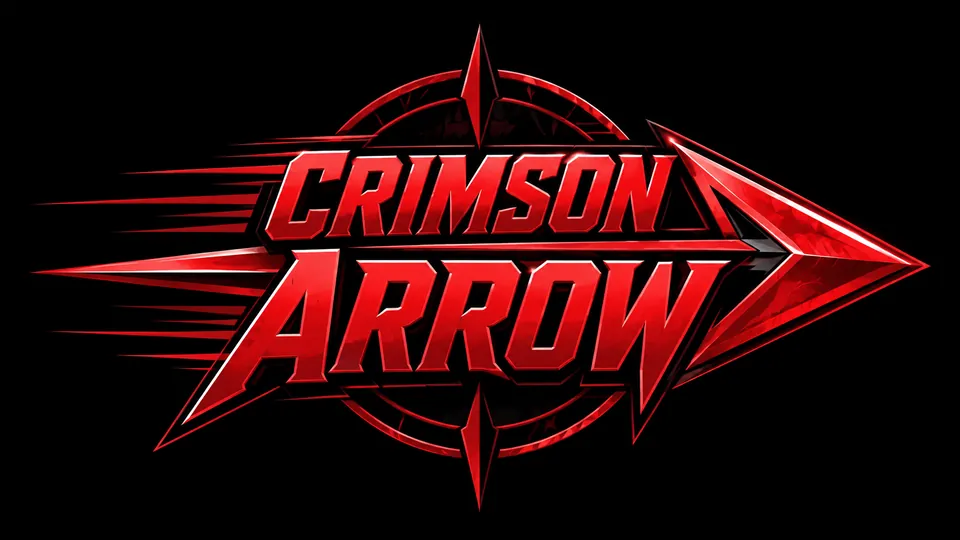 Crimson Arrow custom hero name logo