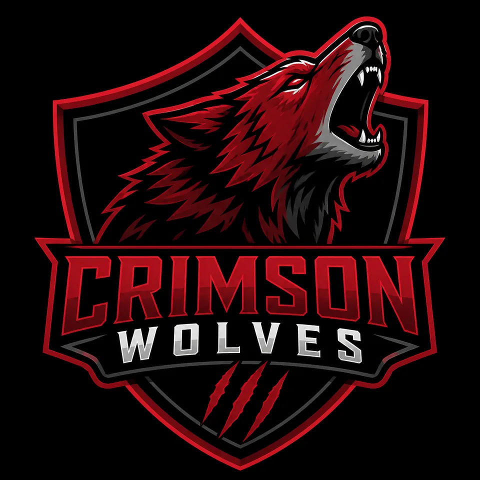Crimson Wolves mascot soccer logo creator result