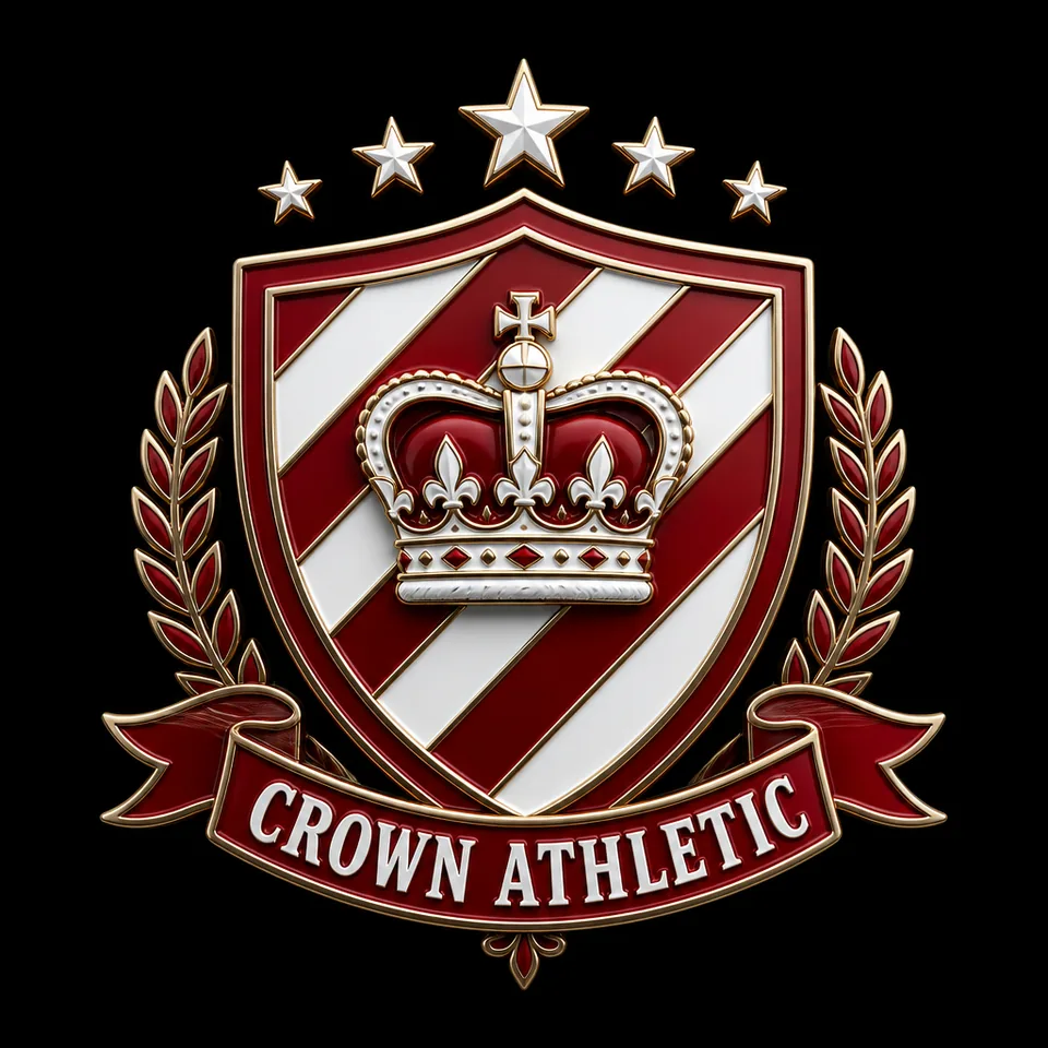 Crown Athletic shield soccer team logo