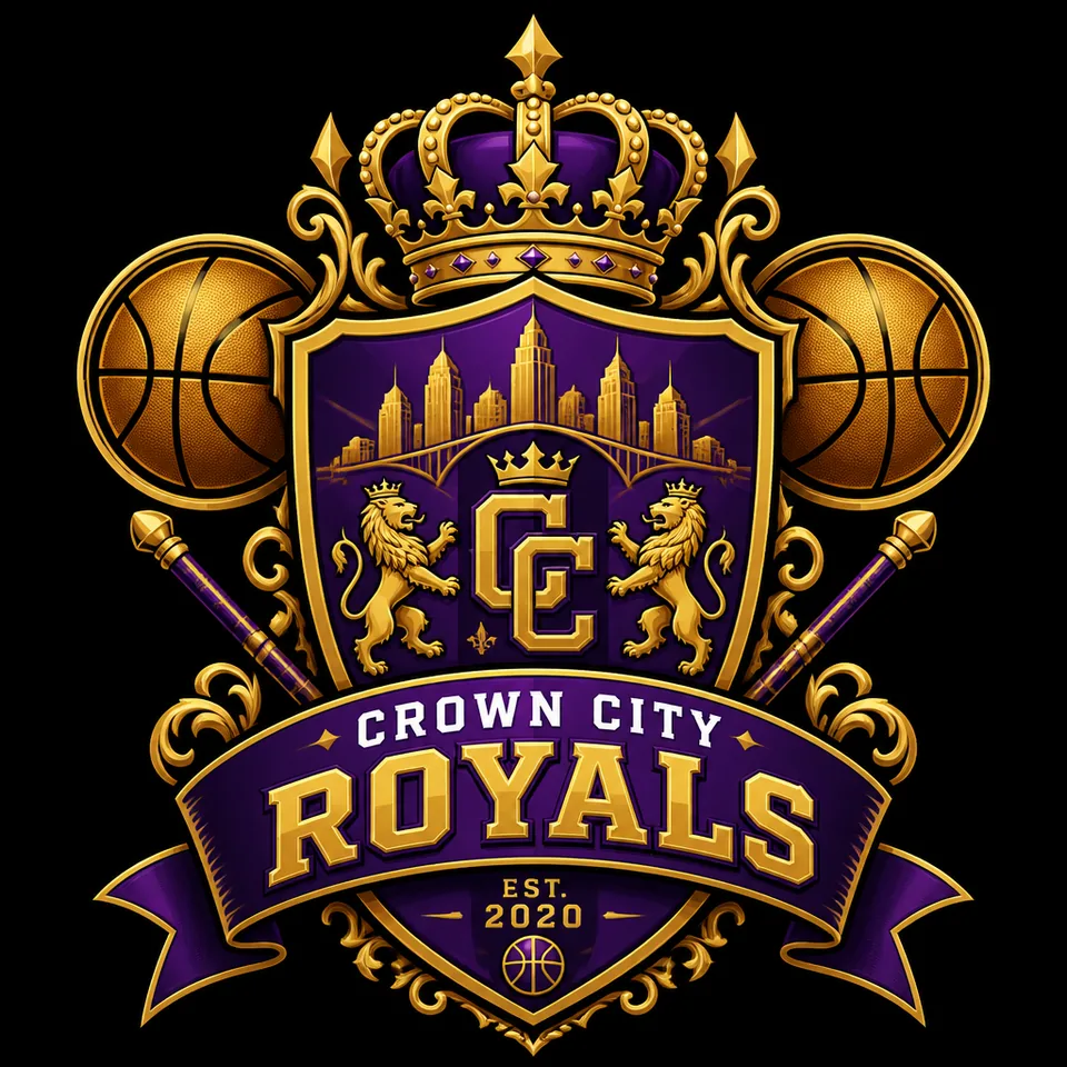 Crown City Royals emblem basketball team logo