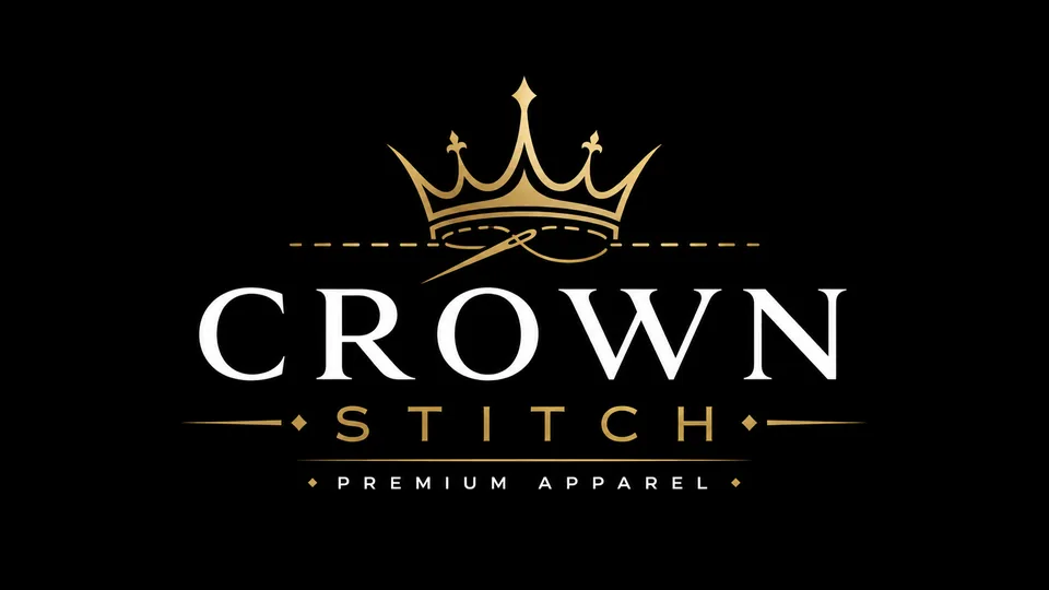 Crown Stitch clothing brand logo design