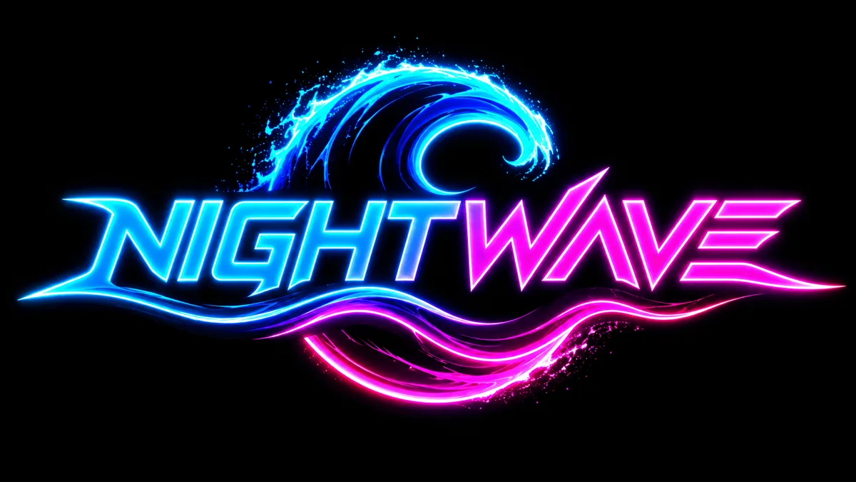 Neon club DJ music logo