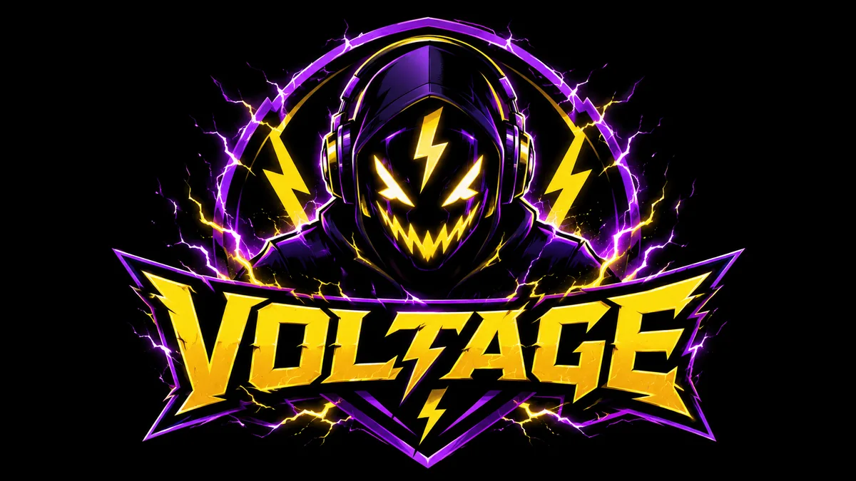 Custom EDM DJ logo with mask character