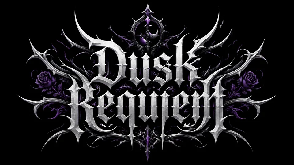 Dusk Requiem death metal font logo gothic style
