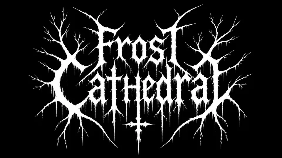 Frost Cathedral frozen branch black metal logo