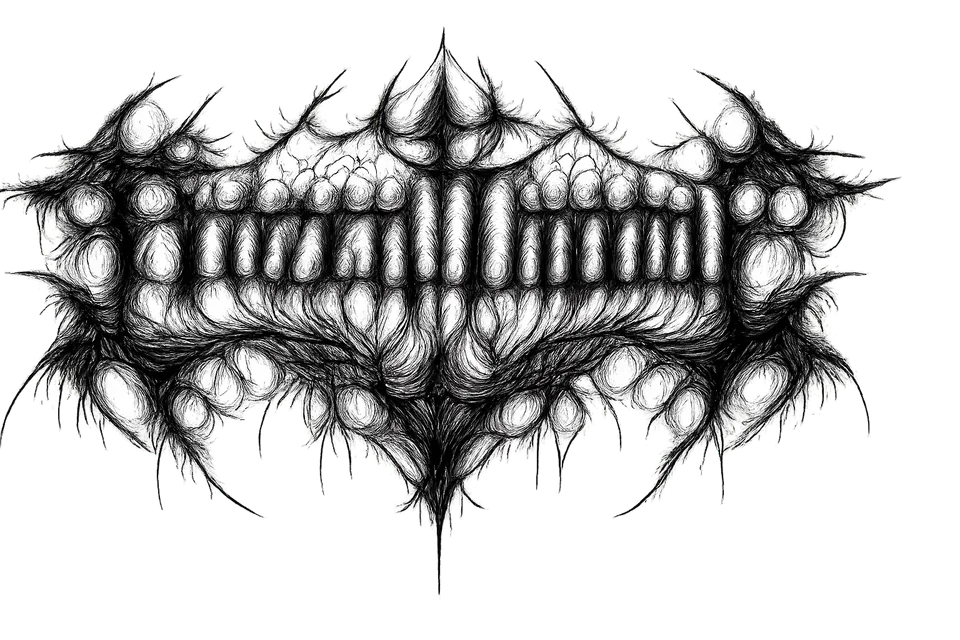 Black metal logo with spiky frozen typography