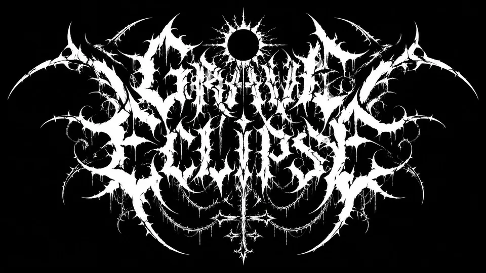 Grave Eclipse classic death metal band logo