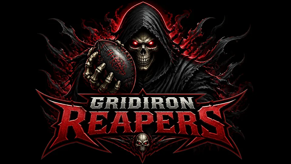 Gridiron Reapers badass fantasy football logo