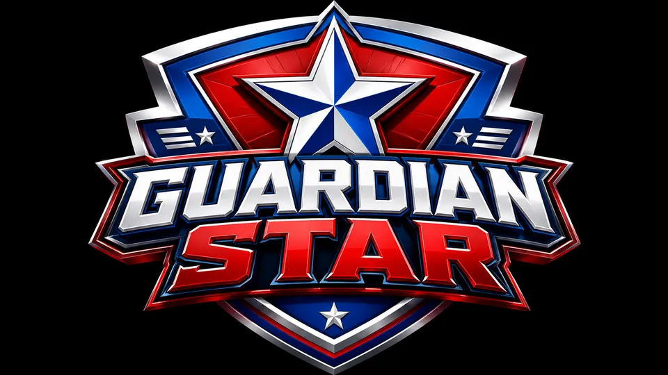 Superhero shield emblem logo