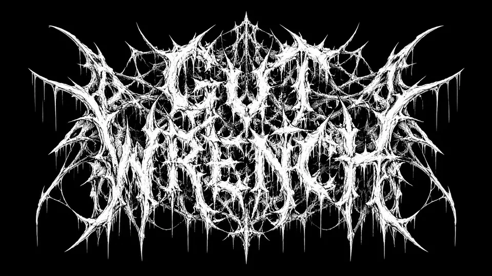 Gut Wrench slam death metal logo generator result