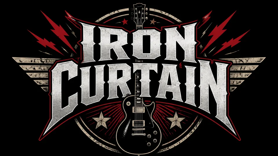 Iron Curtain rock band logo generator result