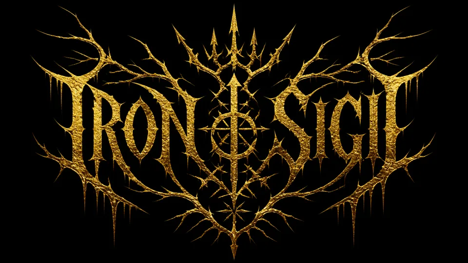 Iron Sigil symmetric black metal logo