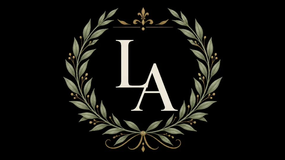 Laurel wedding monogram logo generator result
