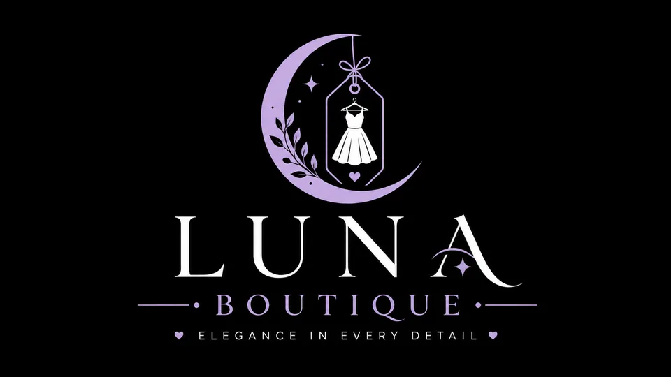Luna Boutique clothing store logo idea