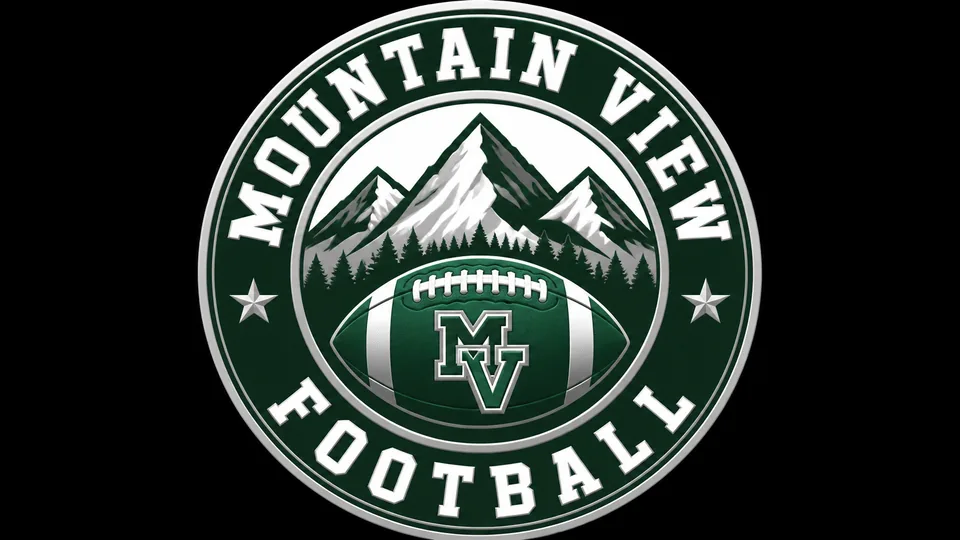 Mountain View varsity football logo badge
