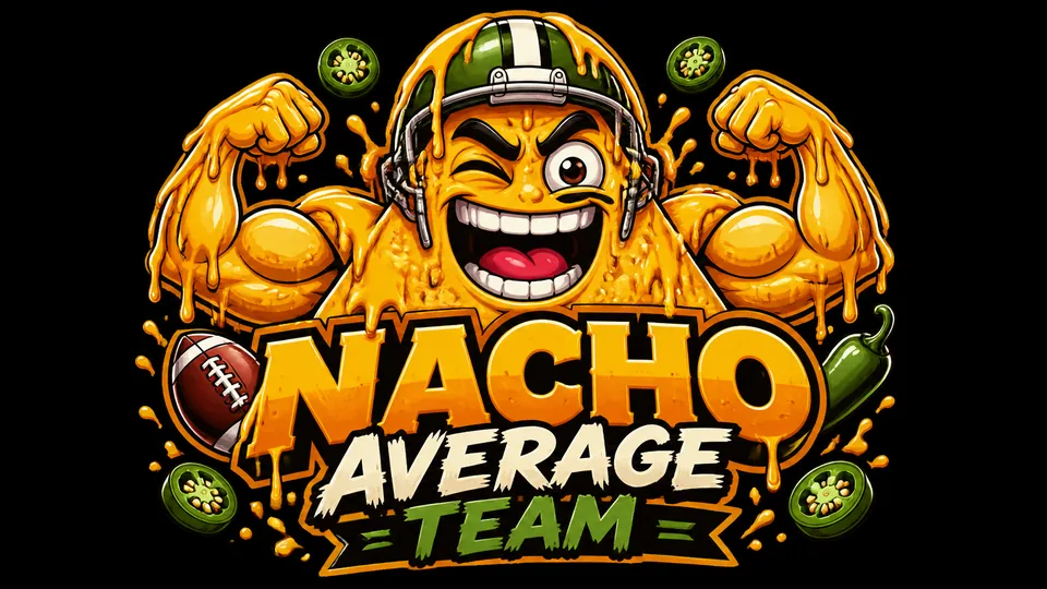 Nacho Average Team funny fantasy football logo generator result