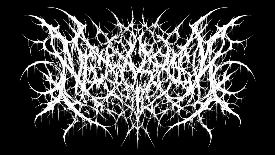 Necrospasm illegible extreme death metal logo