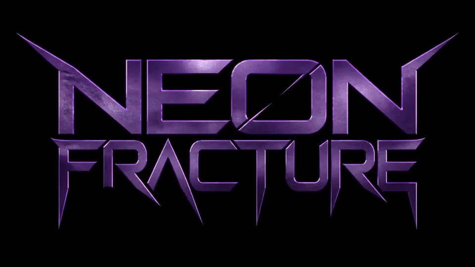 Neon Fracture modern metalcore logo design
