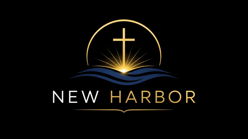 New Harbor modern church logo design