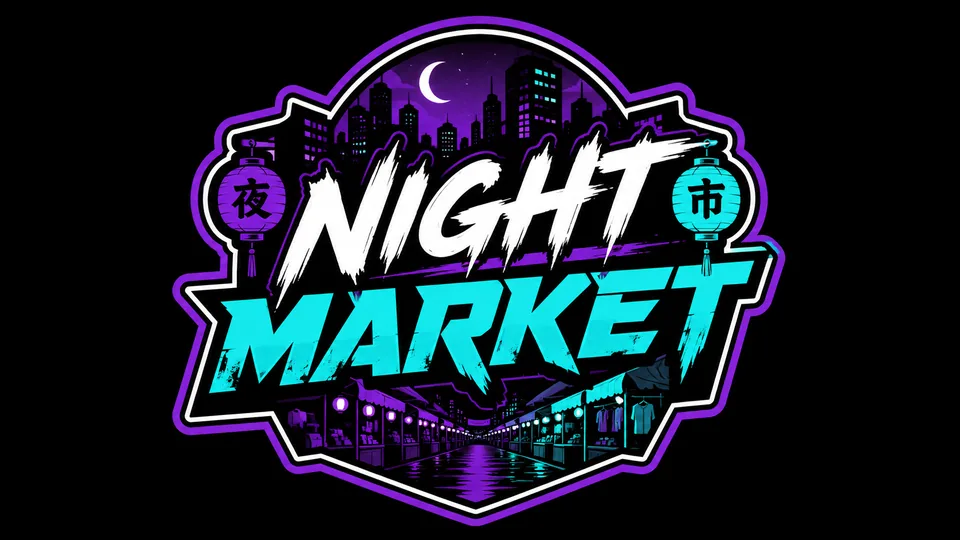 Night Market streetwear brand logo idea