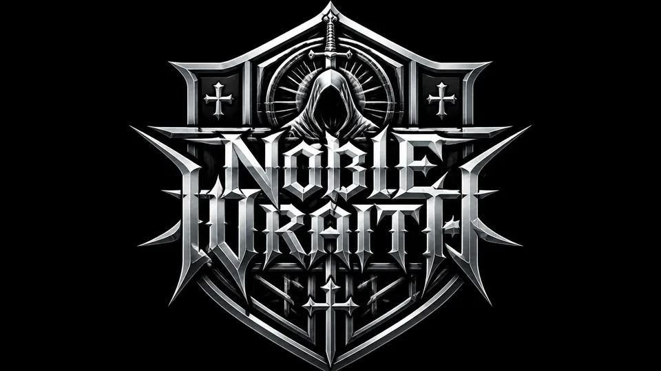 Noble Wraith emblem metalcore logo design