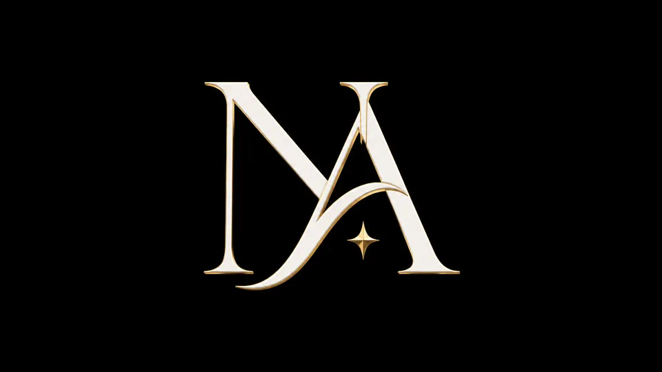 Nova Atelier interlocking letter based logo