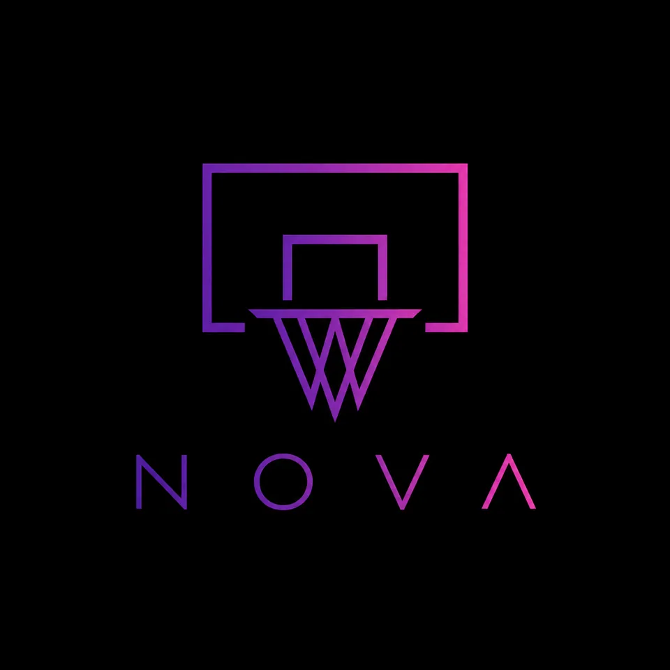 Nova modern basketball logo design