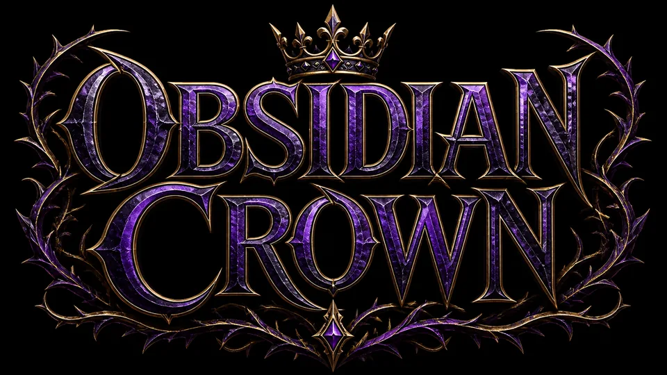 Obsidian Crown metal band logo design