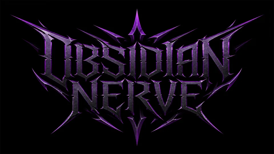 Obsidian Nerve modern deathcore logo design