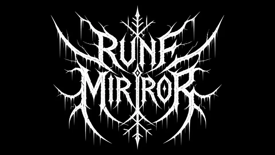 Rune Mirror symmetric black metal logo creator result