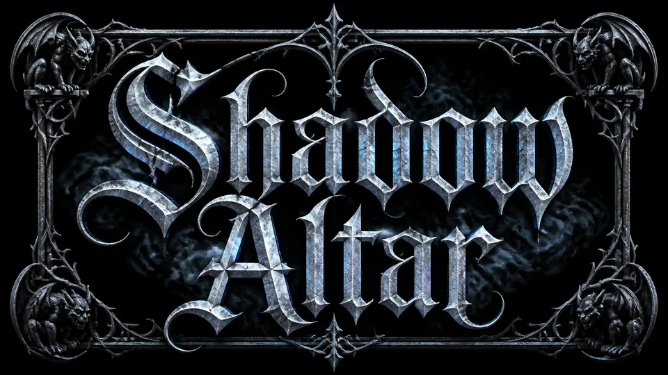 Shadow Altar gothic heavy metal band logo font