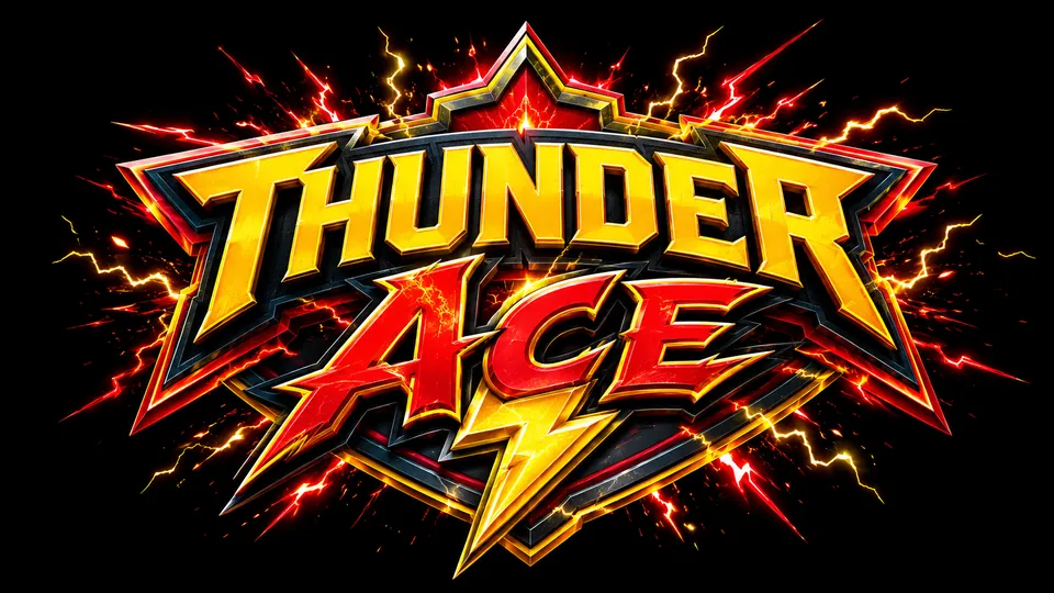 Thunder bolt custom hero logo