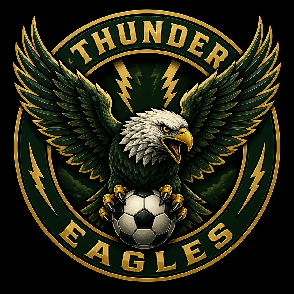 Thunder Eagles mascot soccer team logo
