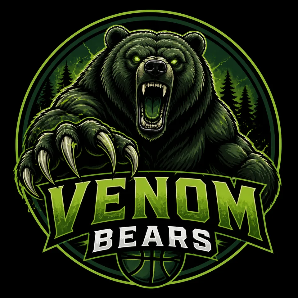 Venom Bears mascot basketball logo generator result