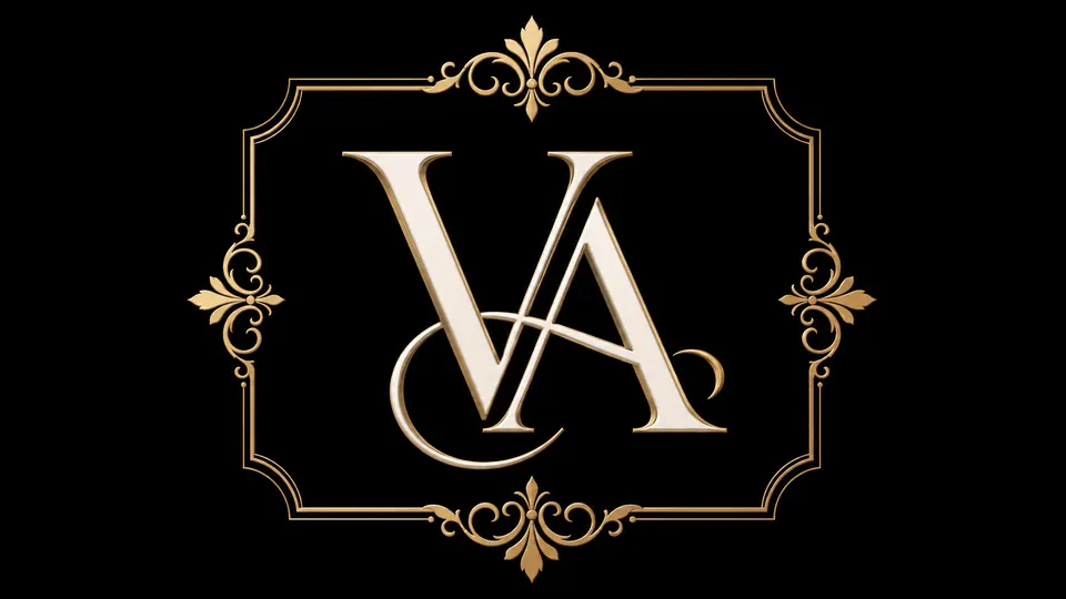Vestra luxury monogram logo design