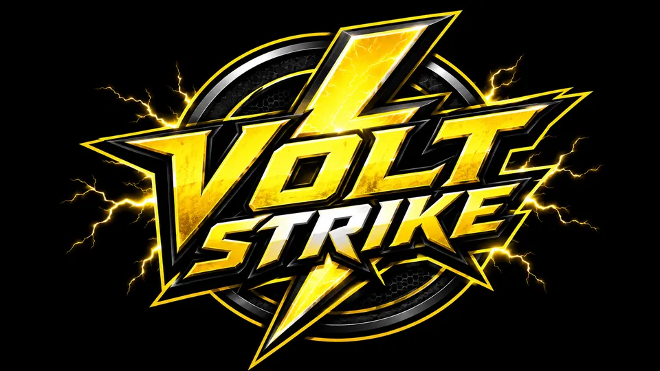 Lightning superhero logo generator result