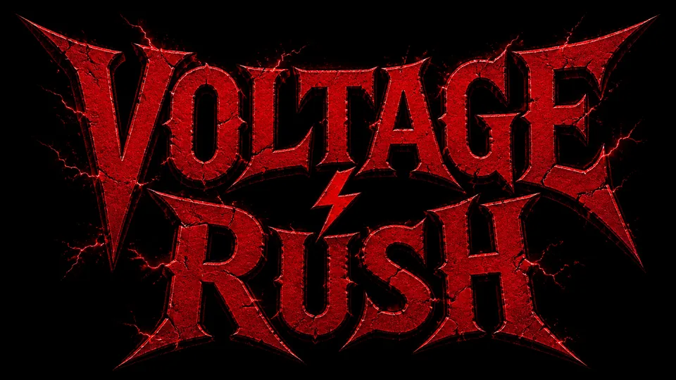 Voltage Rush rock band logo design