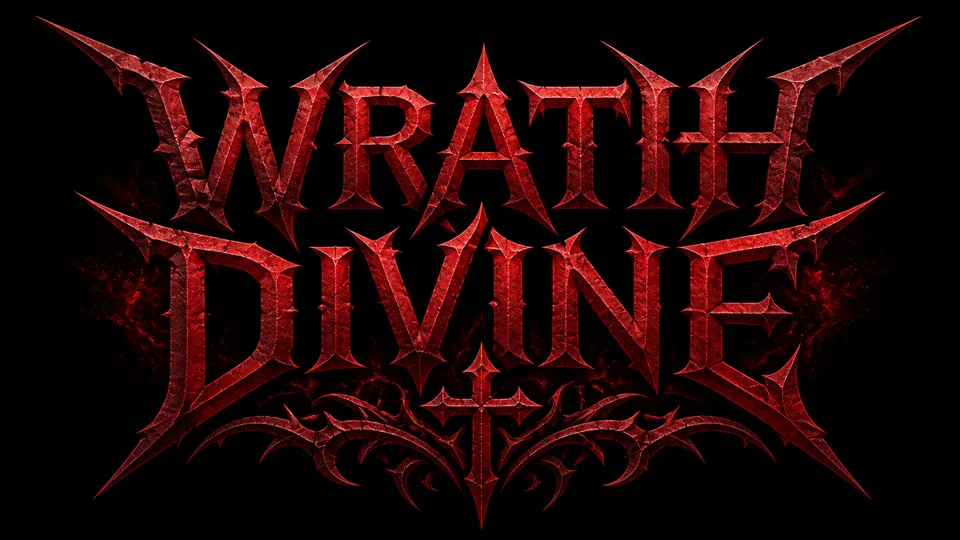 Wrath Divine metal band logo generator result
