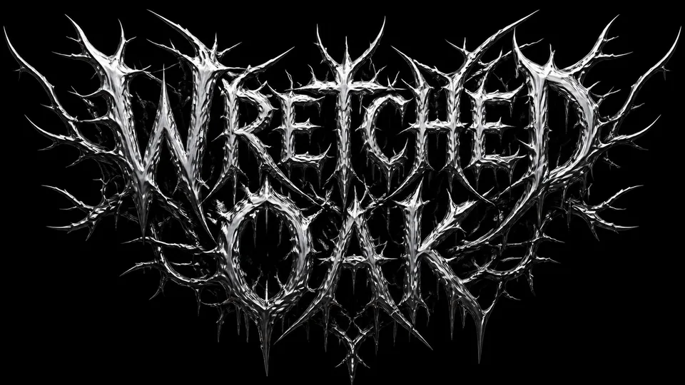 Wretched Oak deathcore band logo with thorns