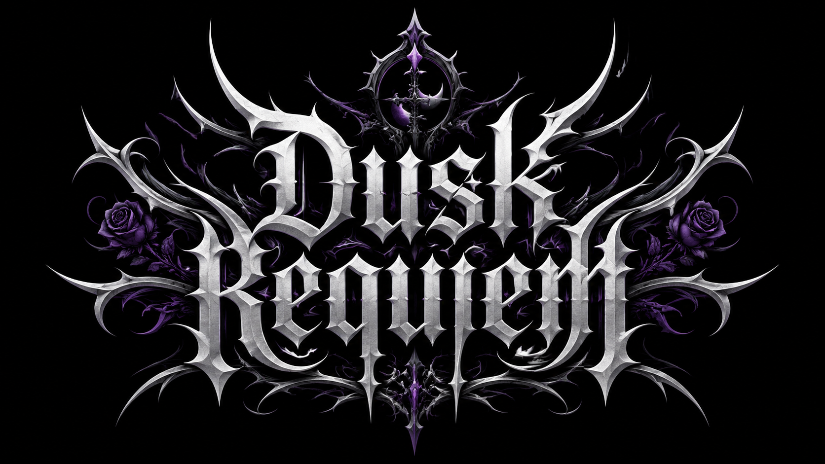 Dusk Requiem death metal font logo gothic style